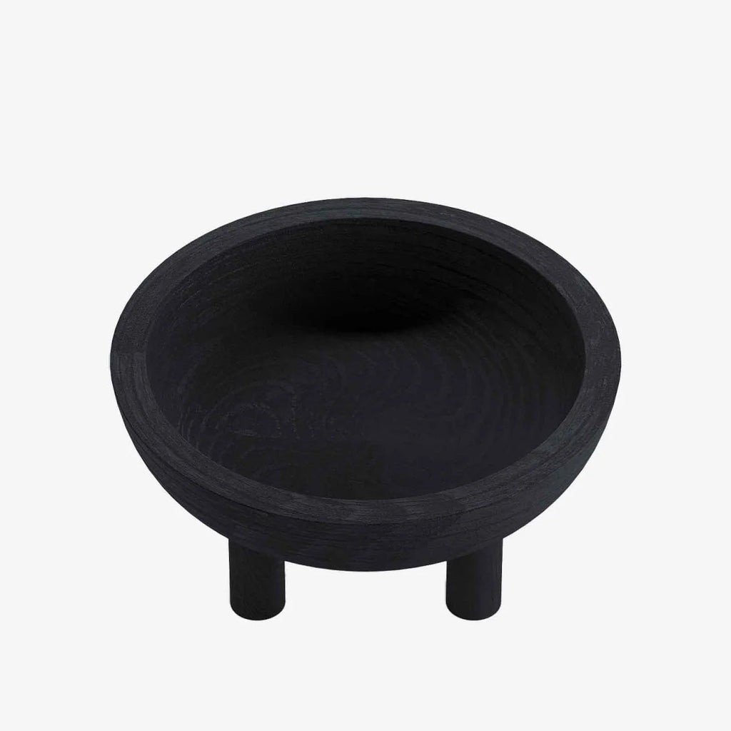 Coupe design en bois sculpt  paulownia noir Montmartre