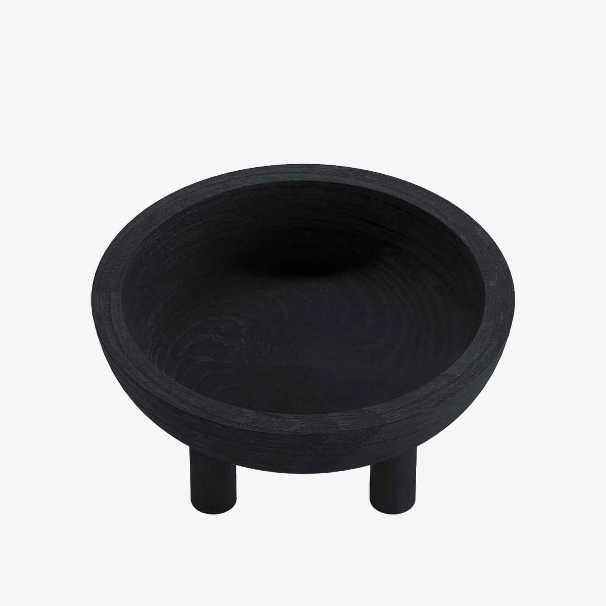 Coupe design en bois sculpt  paulownia noir Montmartre