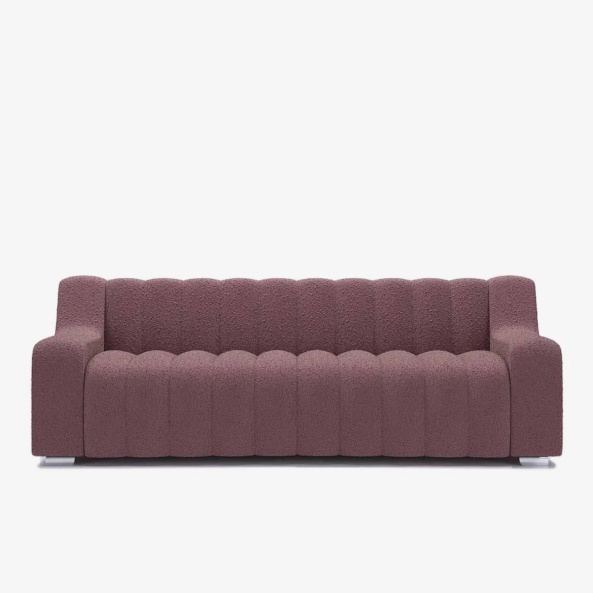 Canap  rose tissu bouclette Garance