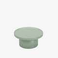 Table basse ronde en métal vert d’eau