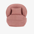 Fauteuil design boucl  rose Pablo