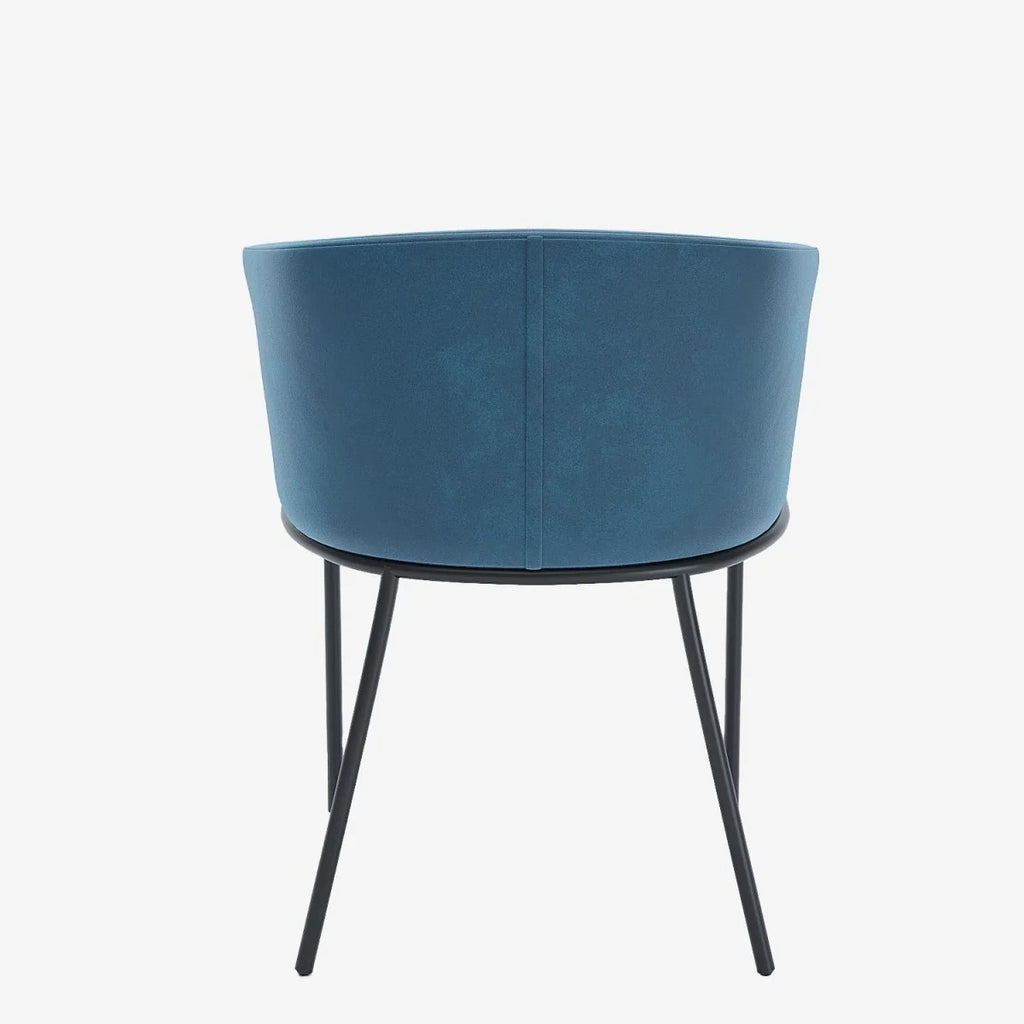 Lot de 2 fauteuils de salle   manger en velours bleu Andr a