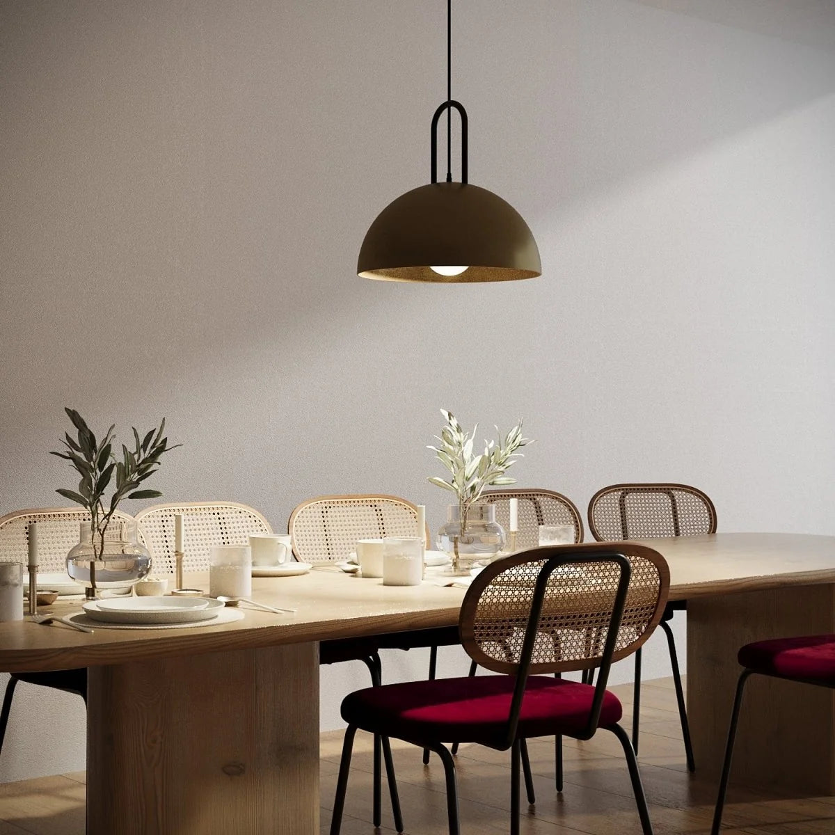 Luminaire suspension métal