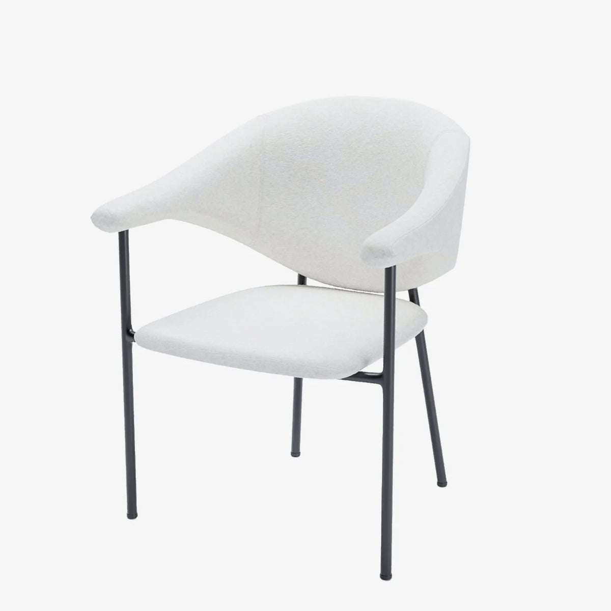 Lot de 2 chaises avec accoudoir design en velours beige Jeanne