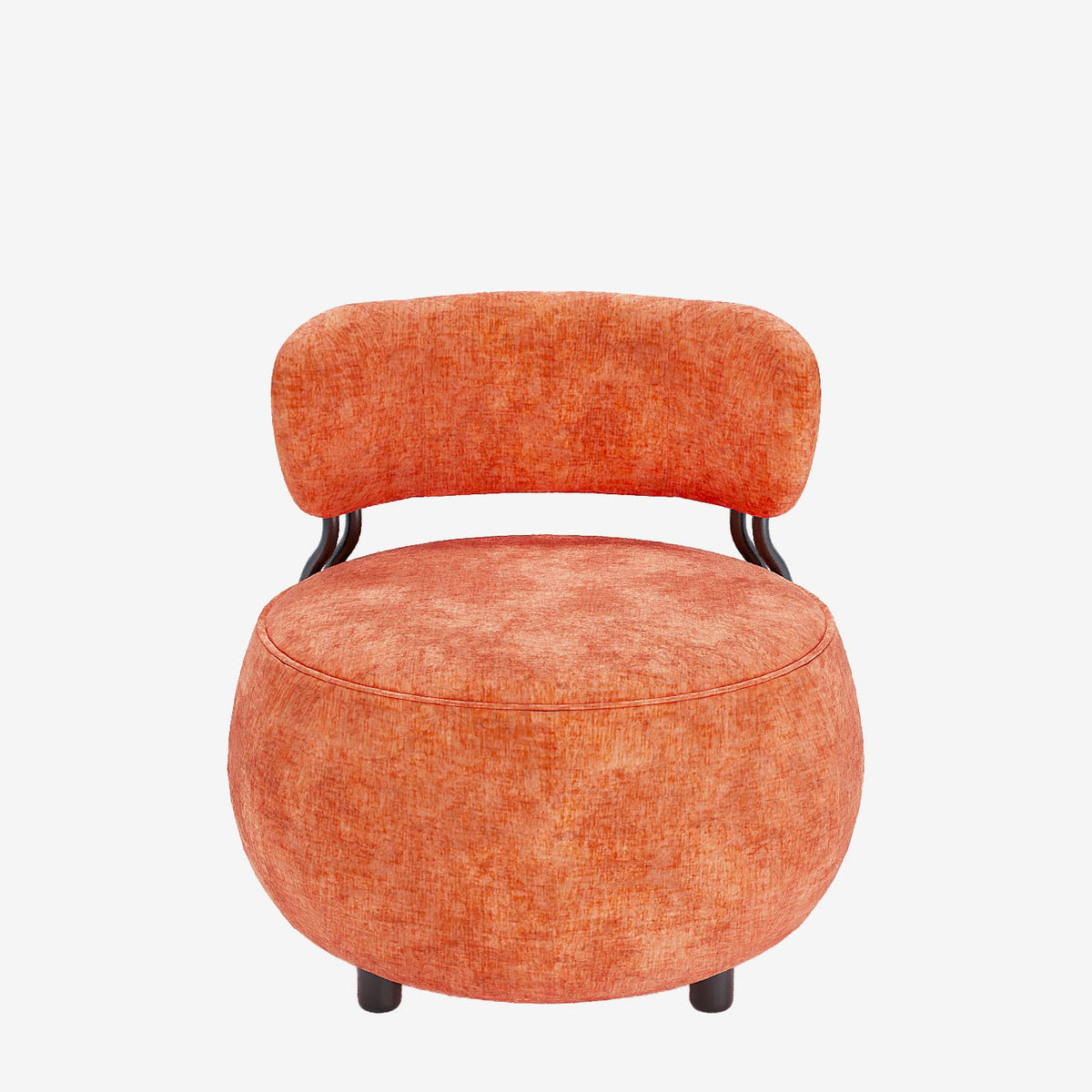 Fauteuil rond en velours