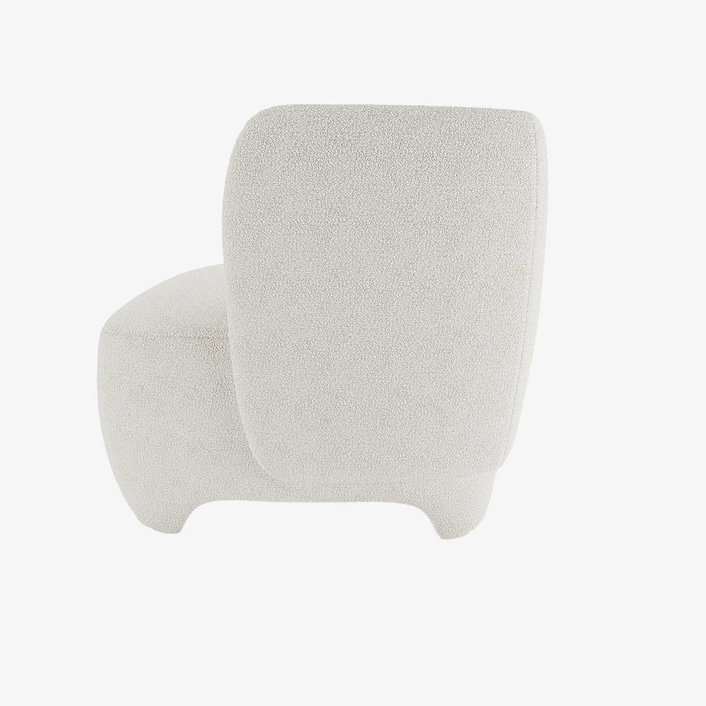 NOA - Fauteuil en laine boucl e  crue