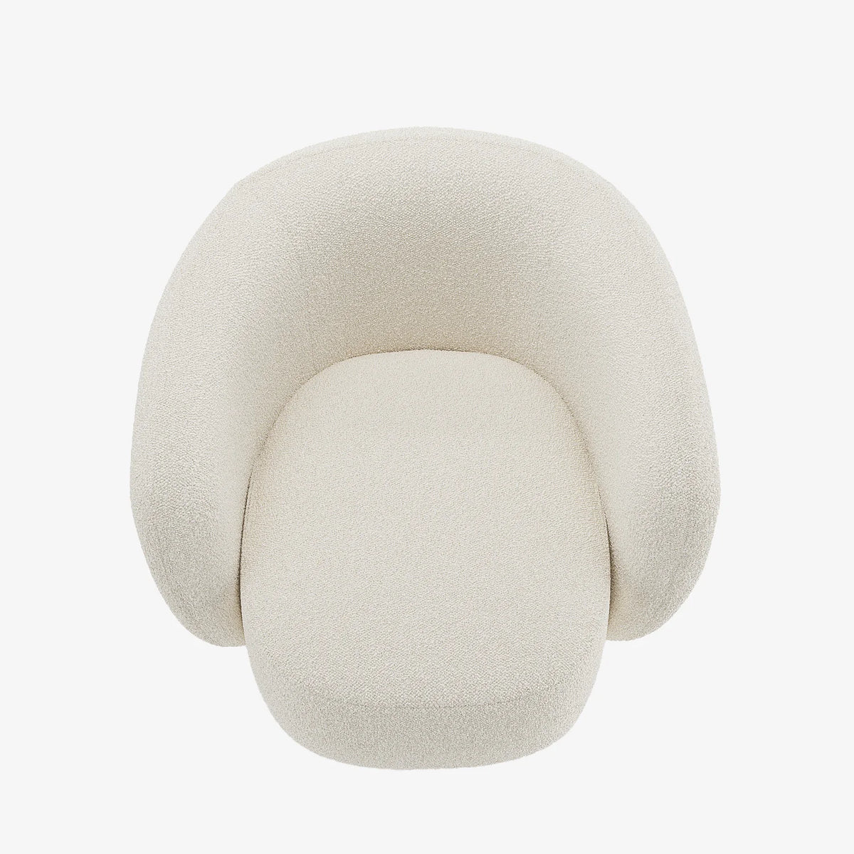 Fauteuil bouclette pivotant couleur cr me Salma