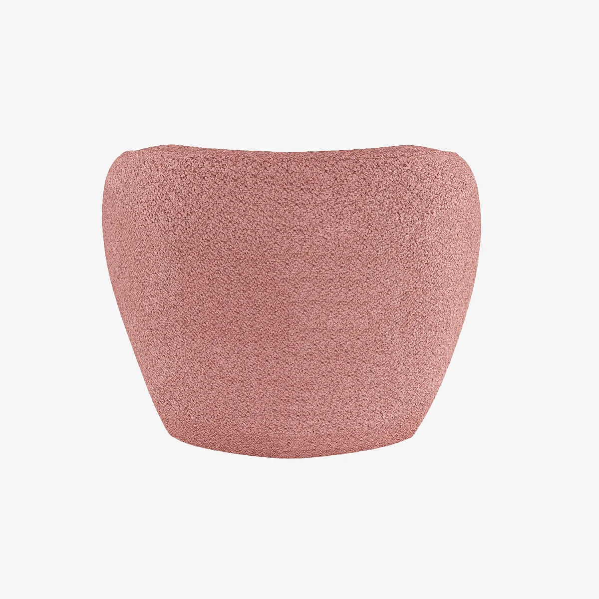 Fauteuil design boucl  rose Pablo