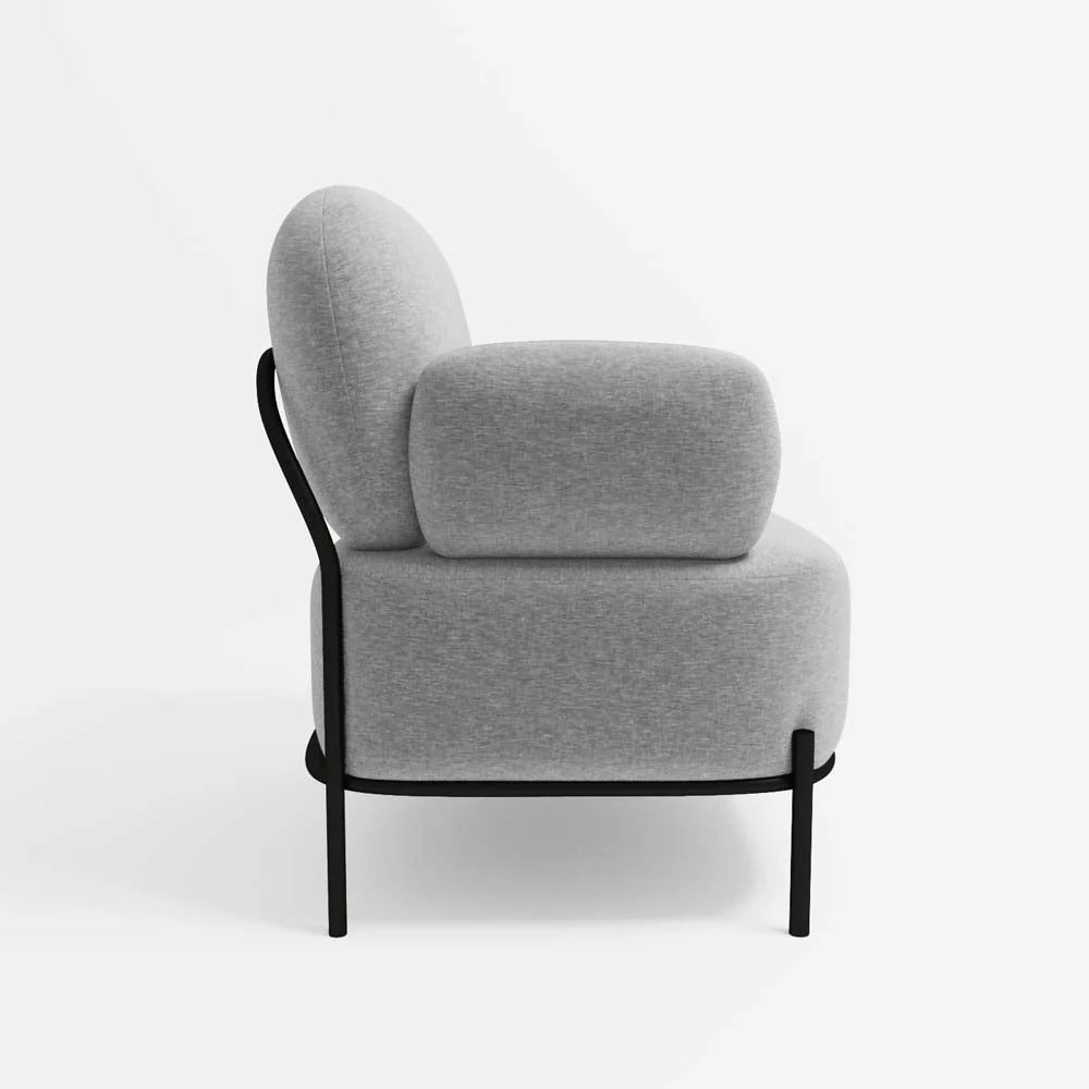 Fauteuil en tissu gris foncé