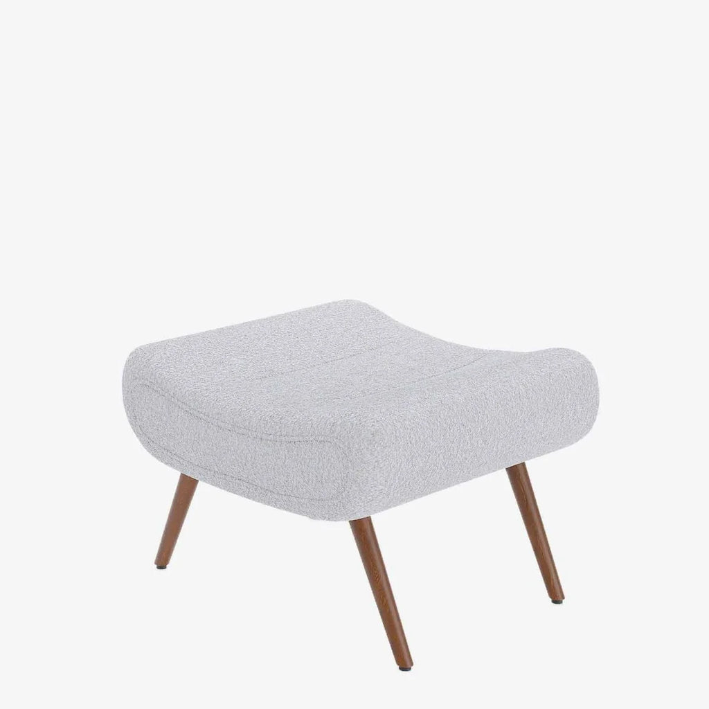 Fauteuil avec repose-pieds bouclé