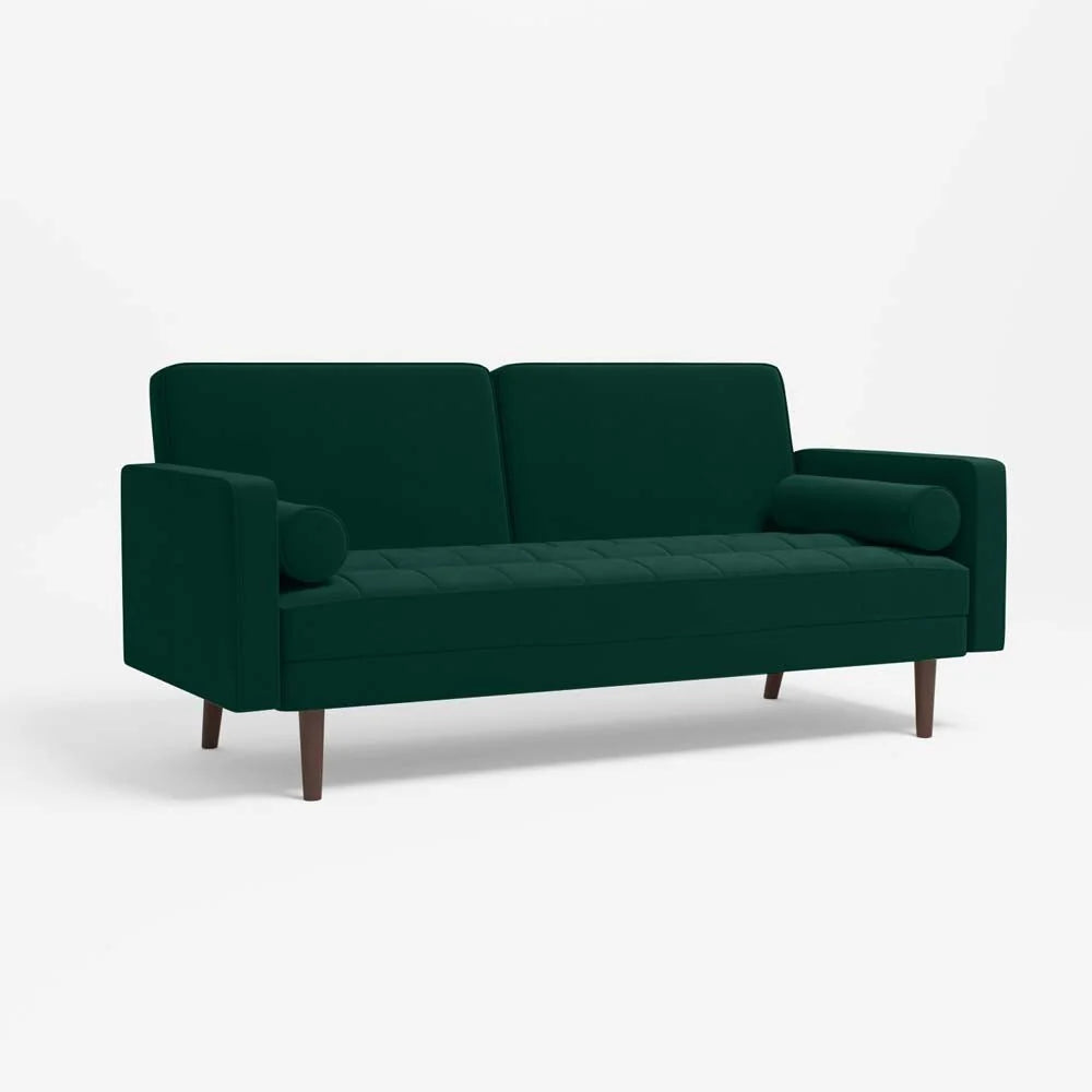 Canapé 2 places velours vert forêt