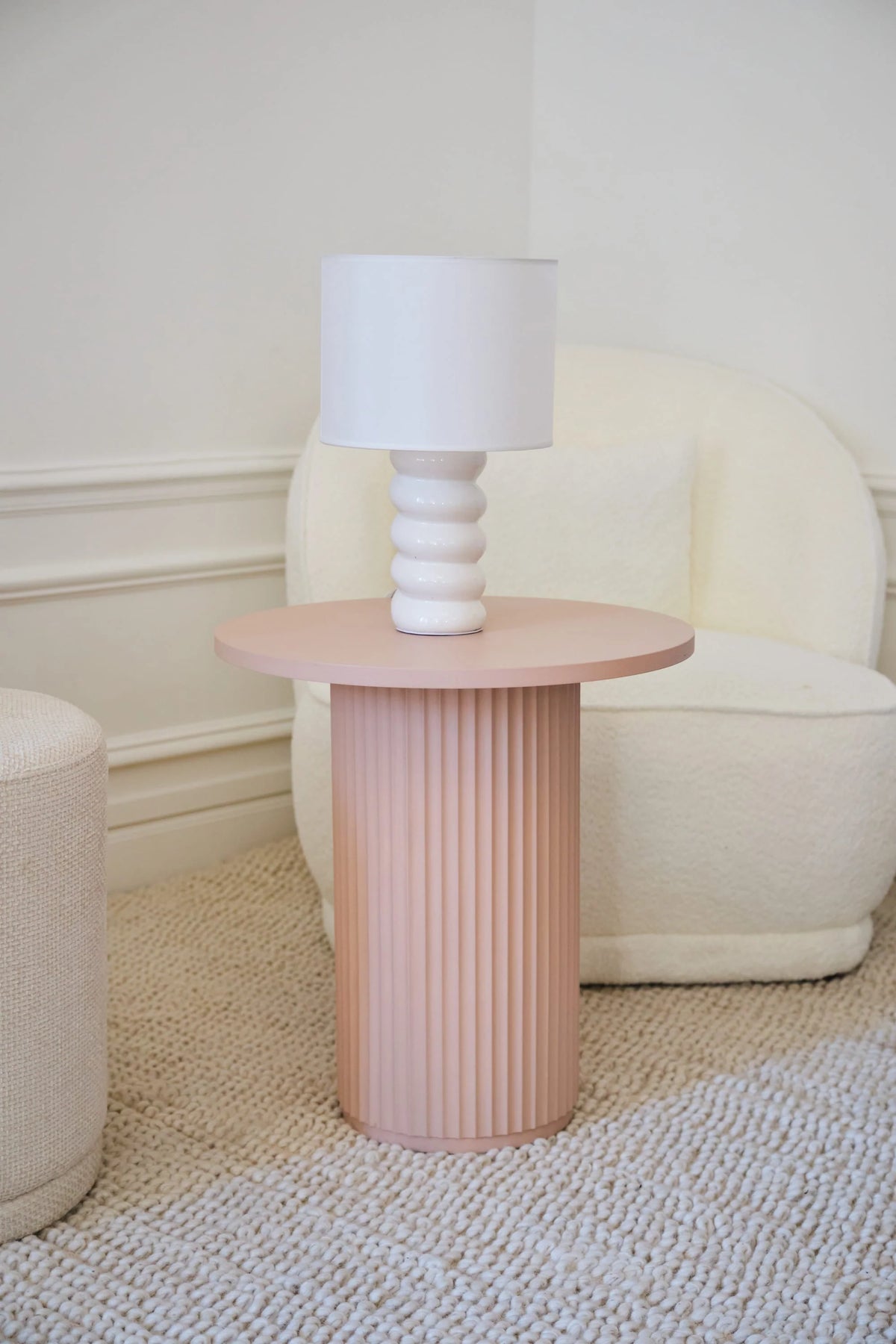 Table d'appoint ronde cannel e