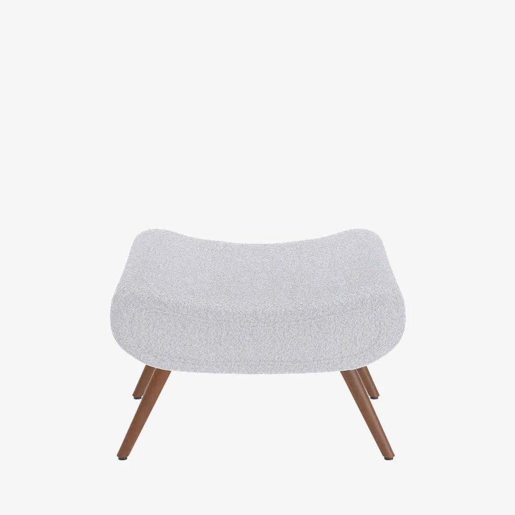 Fauteuil avec repose-pieds bouclé