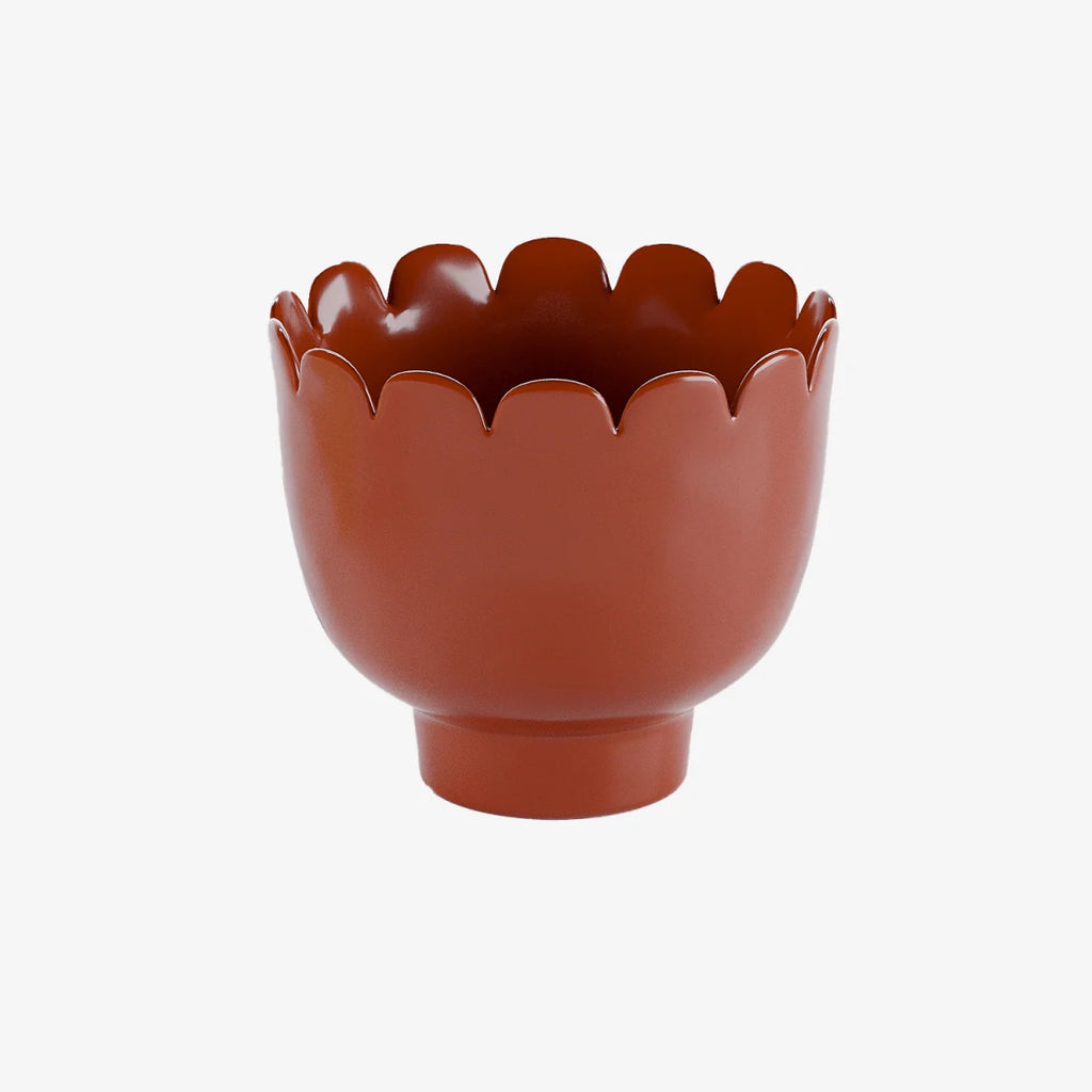 Petit vase forme tulipe en c ramique rouge Marceau