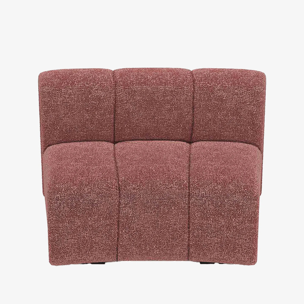 Chauffeuse d angle pour canap  modulable en tissu bouclette rose H l ne