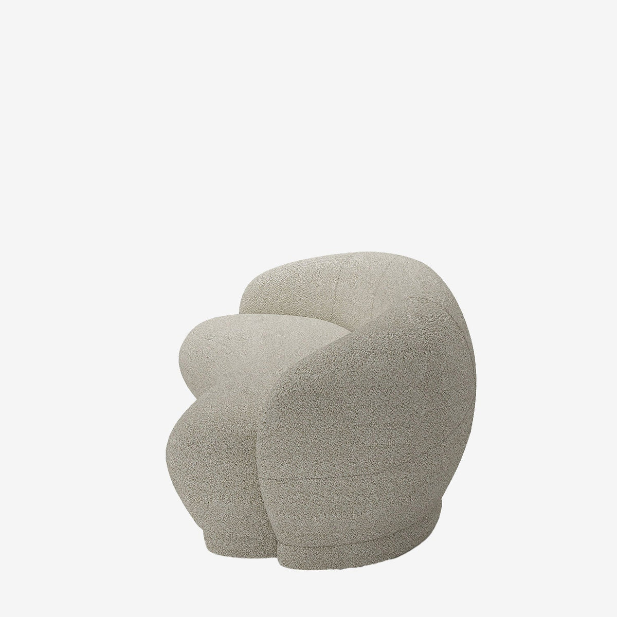 Canap  3-4 places en tissu bouclette beige Bianca