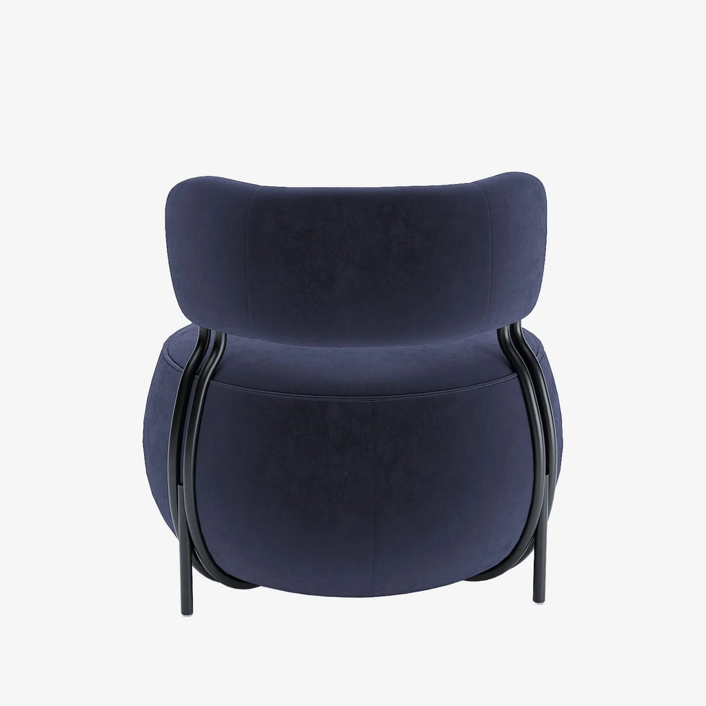 Fauteuil rond en velours
