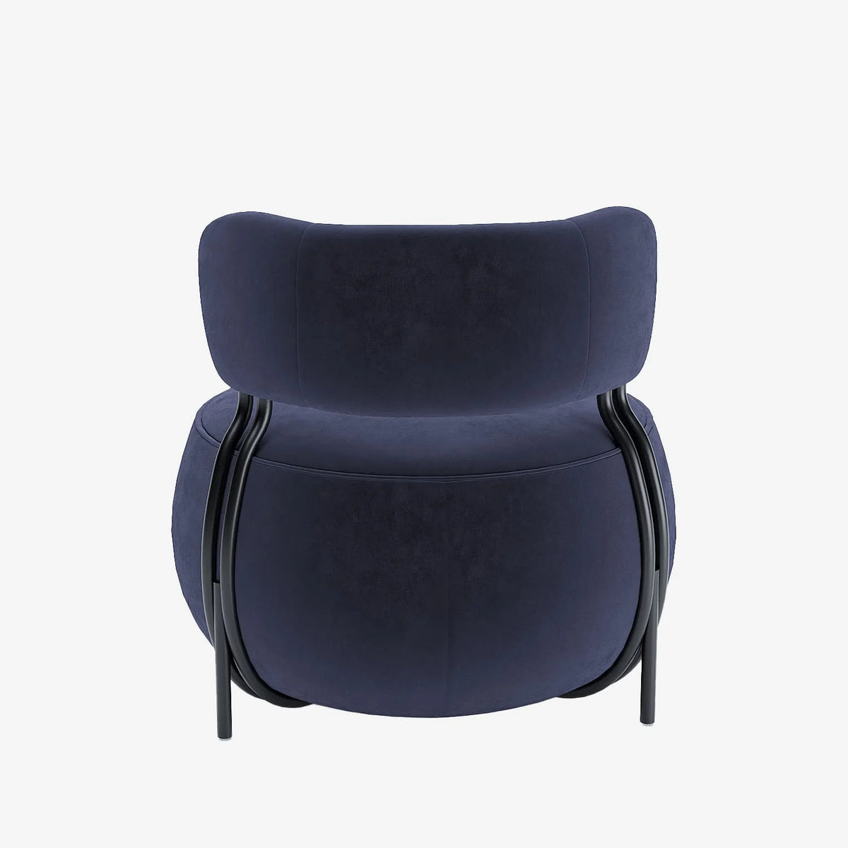 Fauteuil rond en velours