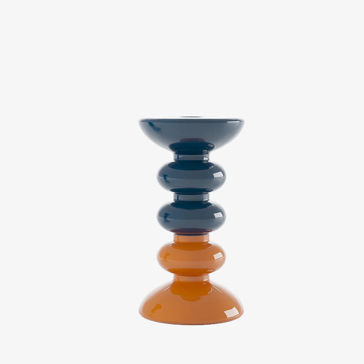 Memphis - Set de 2 bougeoirs verticaux c ramique tricolore