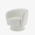Fauteuil bouclette pivotant blanc Salma