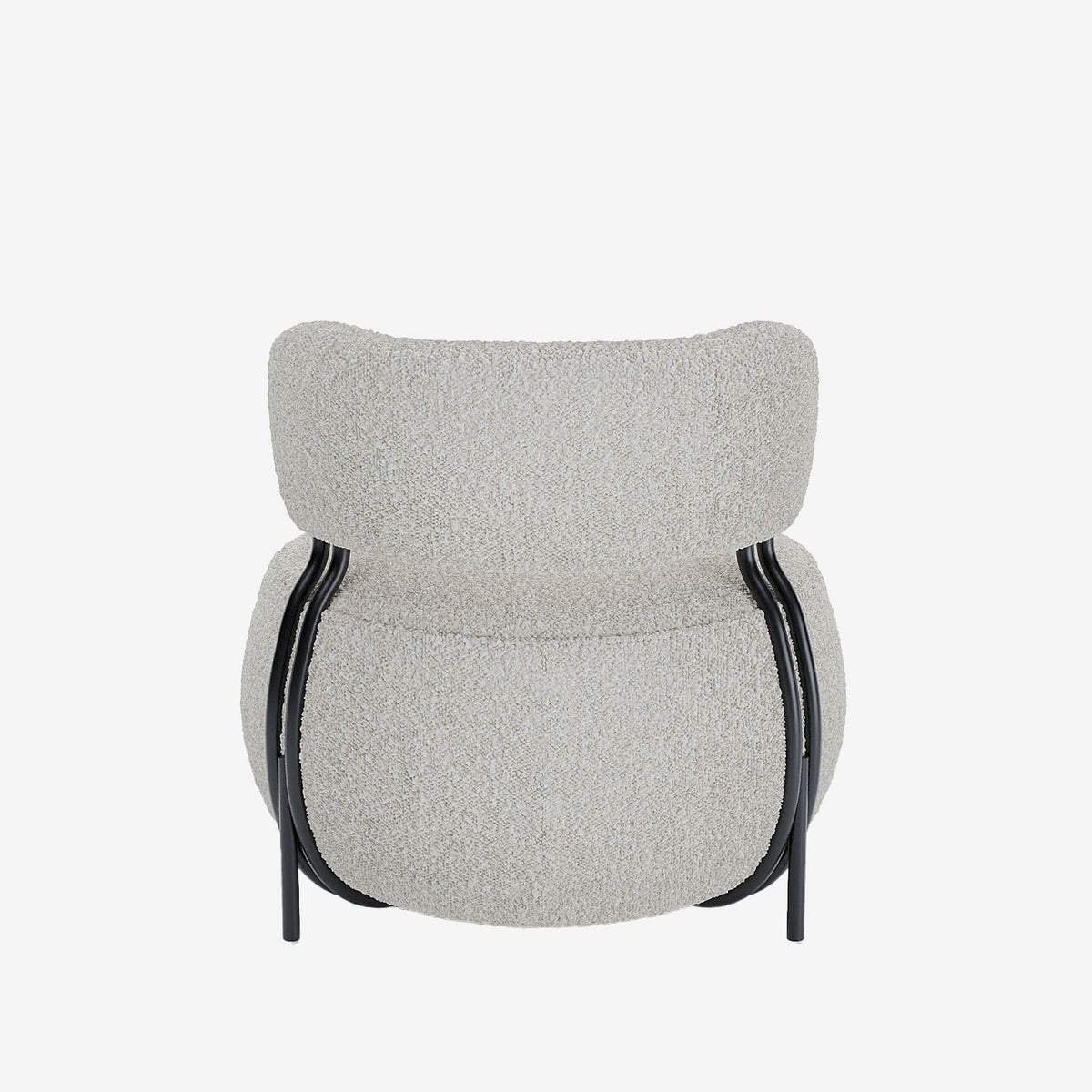 Fauteuil rond en laine boucl e