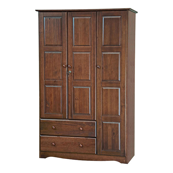 Grande Armoire en Bois Massif 100% - Moka