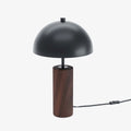 Lampe   poser en m tal noir effet bois Rousseau