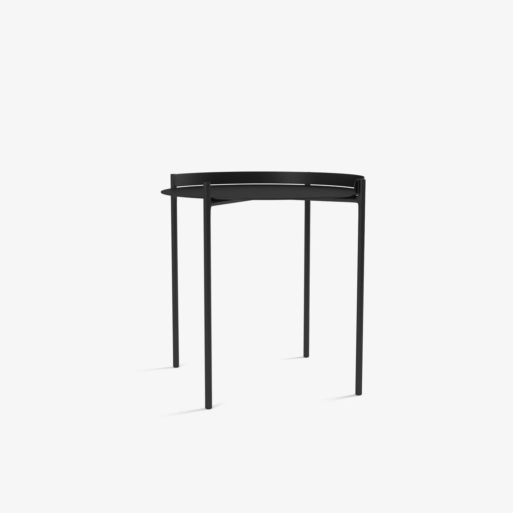 Table d'appoint en métal noir
