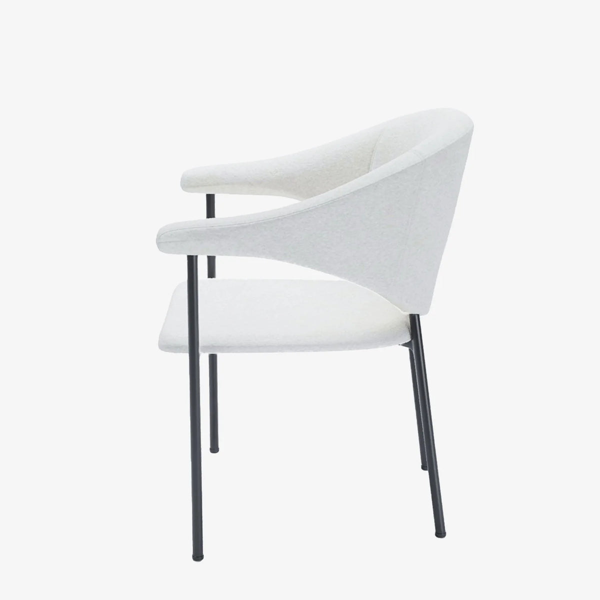 Lot de 2 chaises avec accoudoir design en velours beige Jeanne