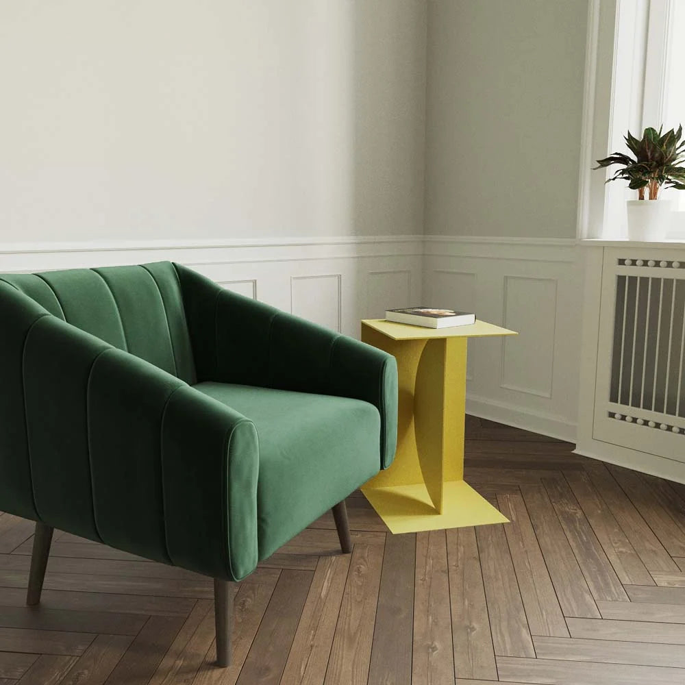 Fauteuil en velours vert sapin