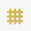 Sous-plat d coratif en c ramique, grid jaune Beaubourg