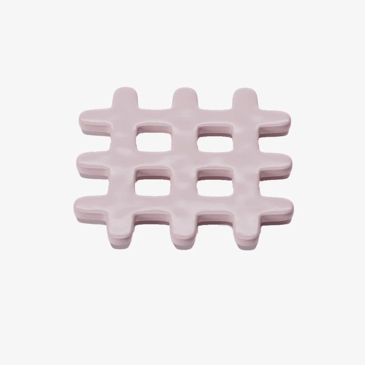 Sous-plat d coratif en c ramique, grid rose Beaubourg