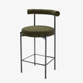 Lot de 2 chaises de bar  velours vert  Charlotte
