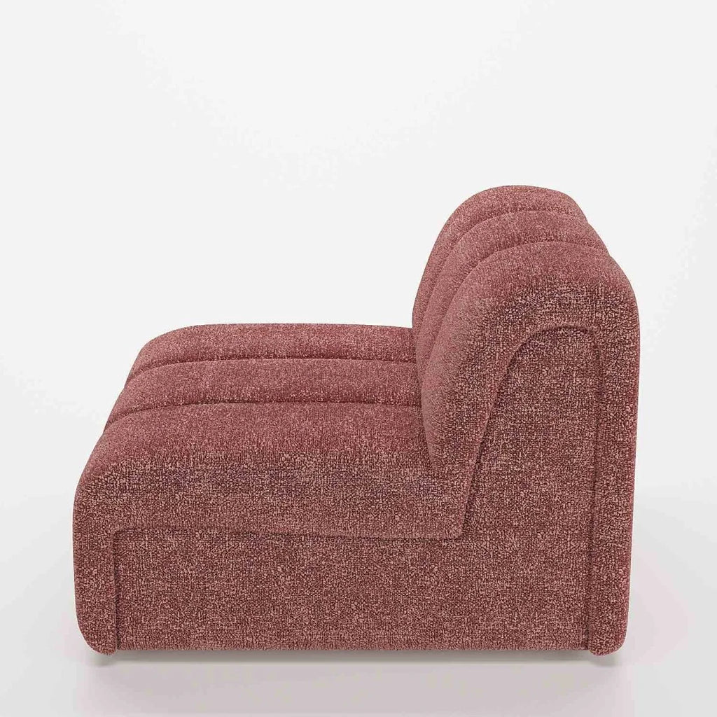 Canap  modulable en tissu bouclette rose H l ne