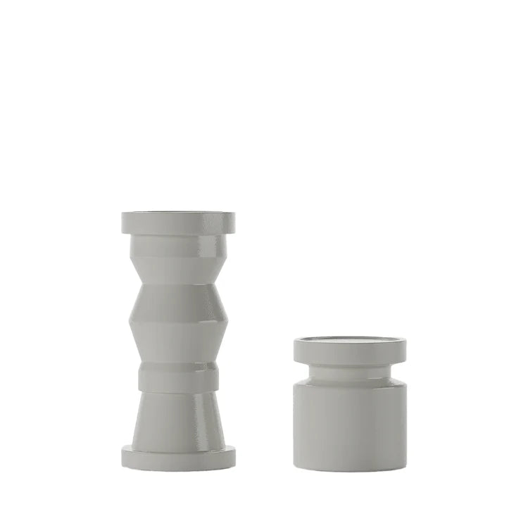 Set de 2 bougeoirs en bois design coloris cr me Antalya