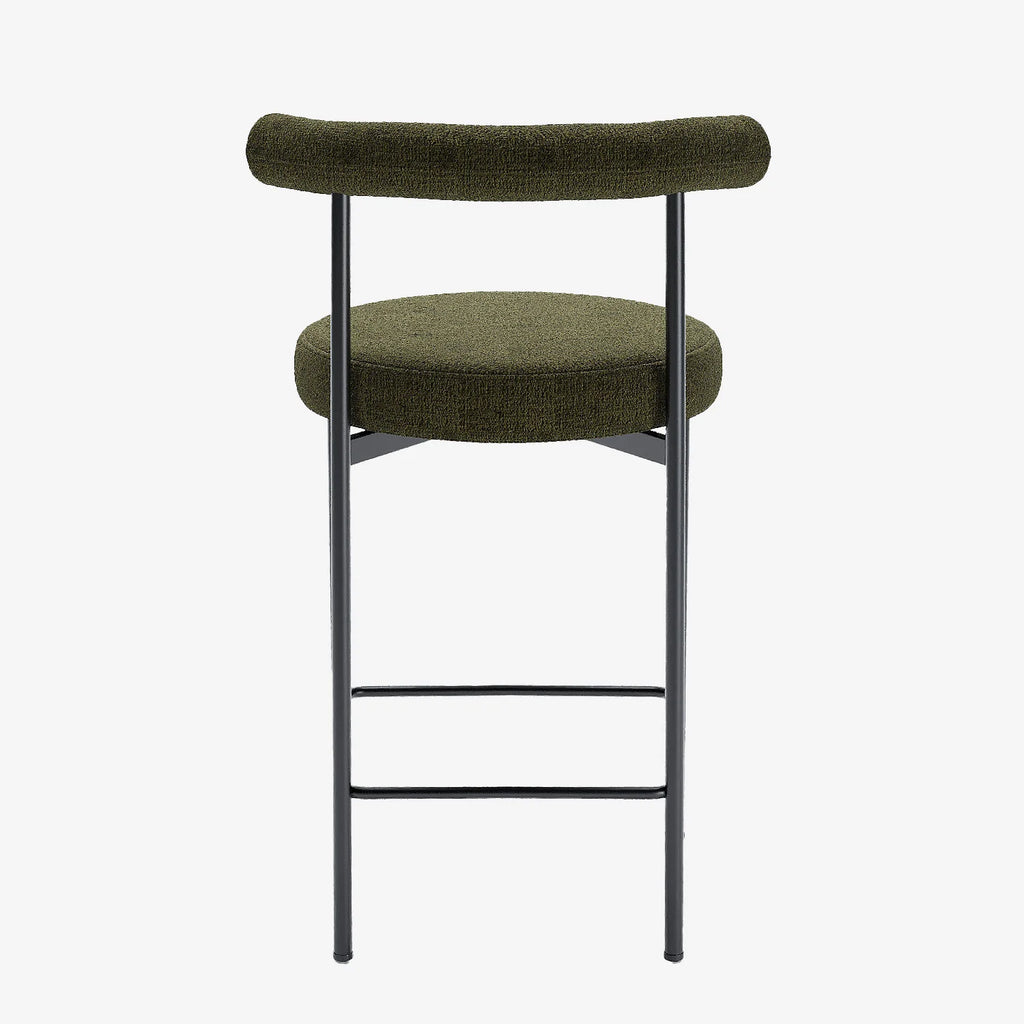 Lot de 2 chaises de bar  velours vert  Charlotte