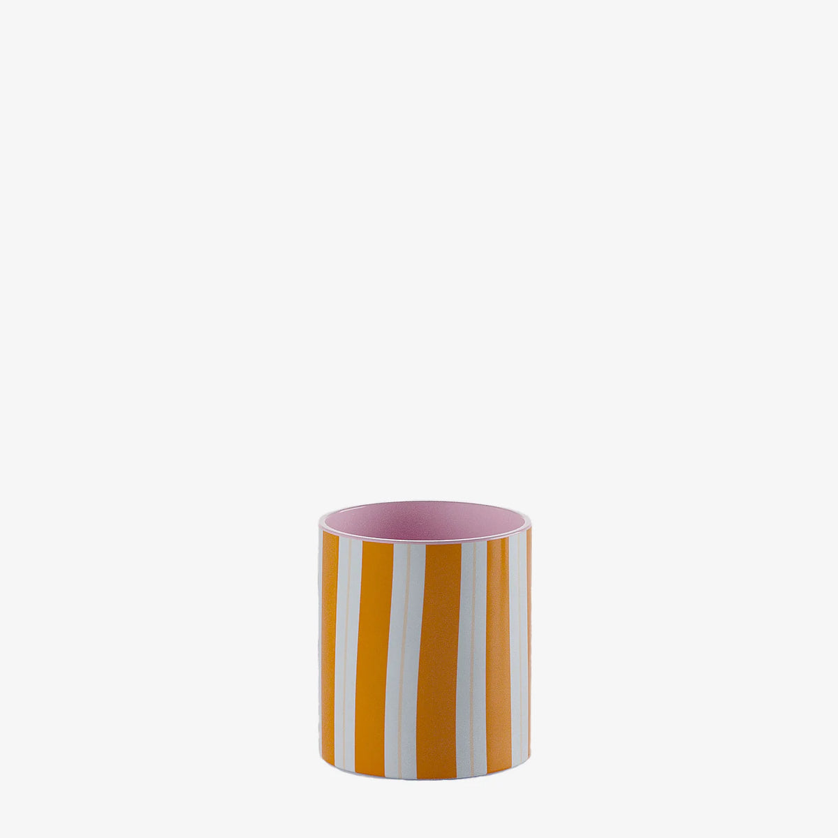 Petit vase cylindrique   rayures orange, Orlando
