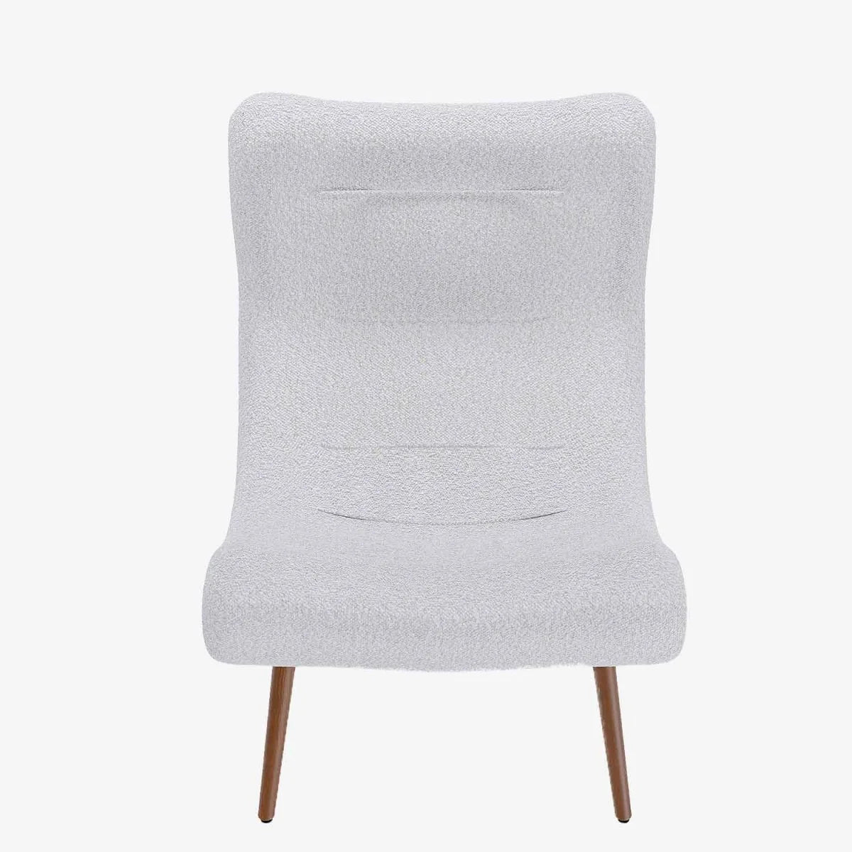 Fauteuil avec repose-pieds bouclé