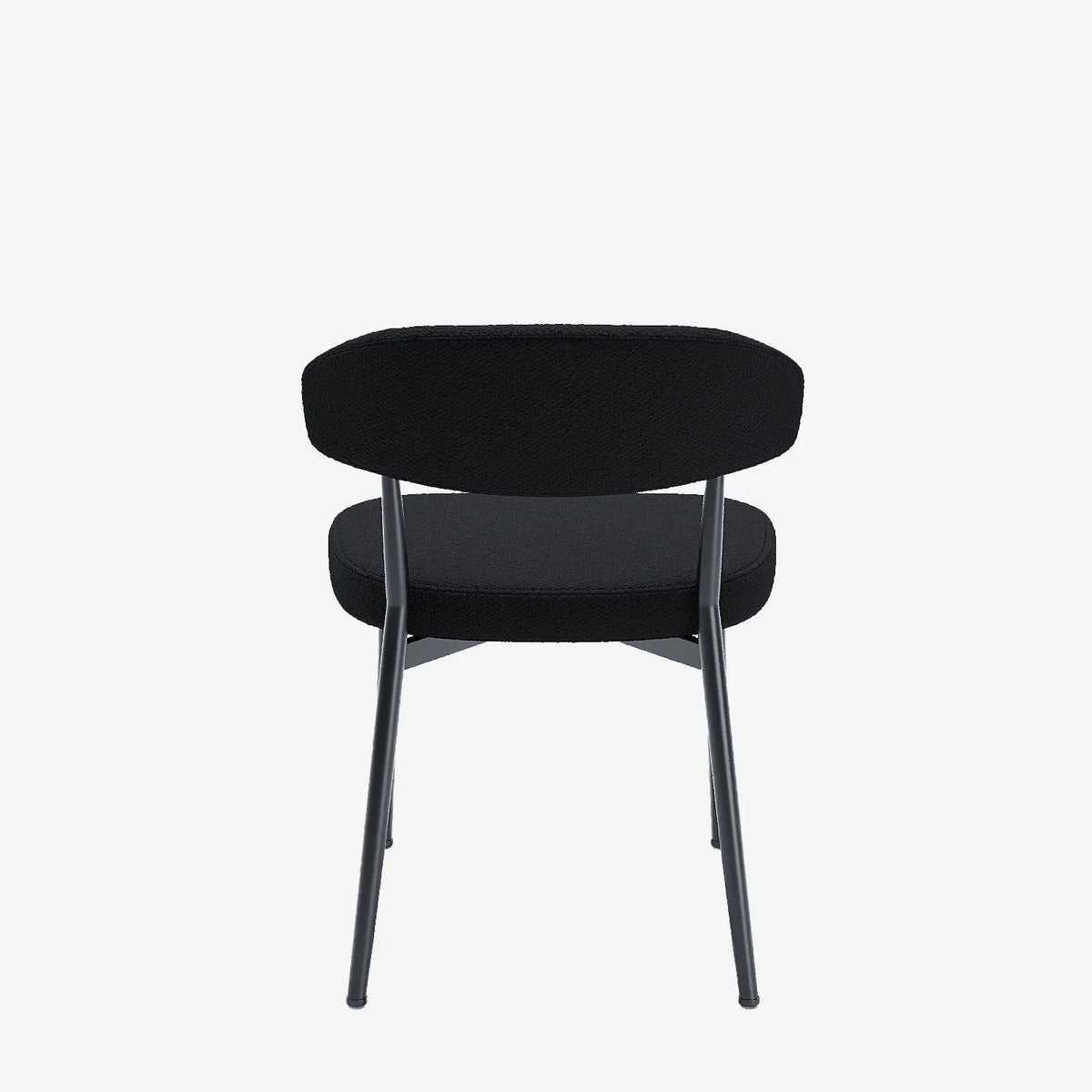 Lot de 2 chaises de salle   manger en tissu bouclette gris anthracite & m tal noir Mona