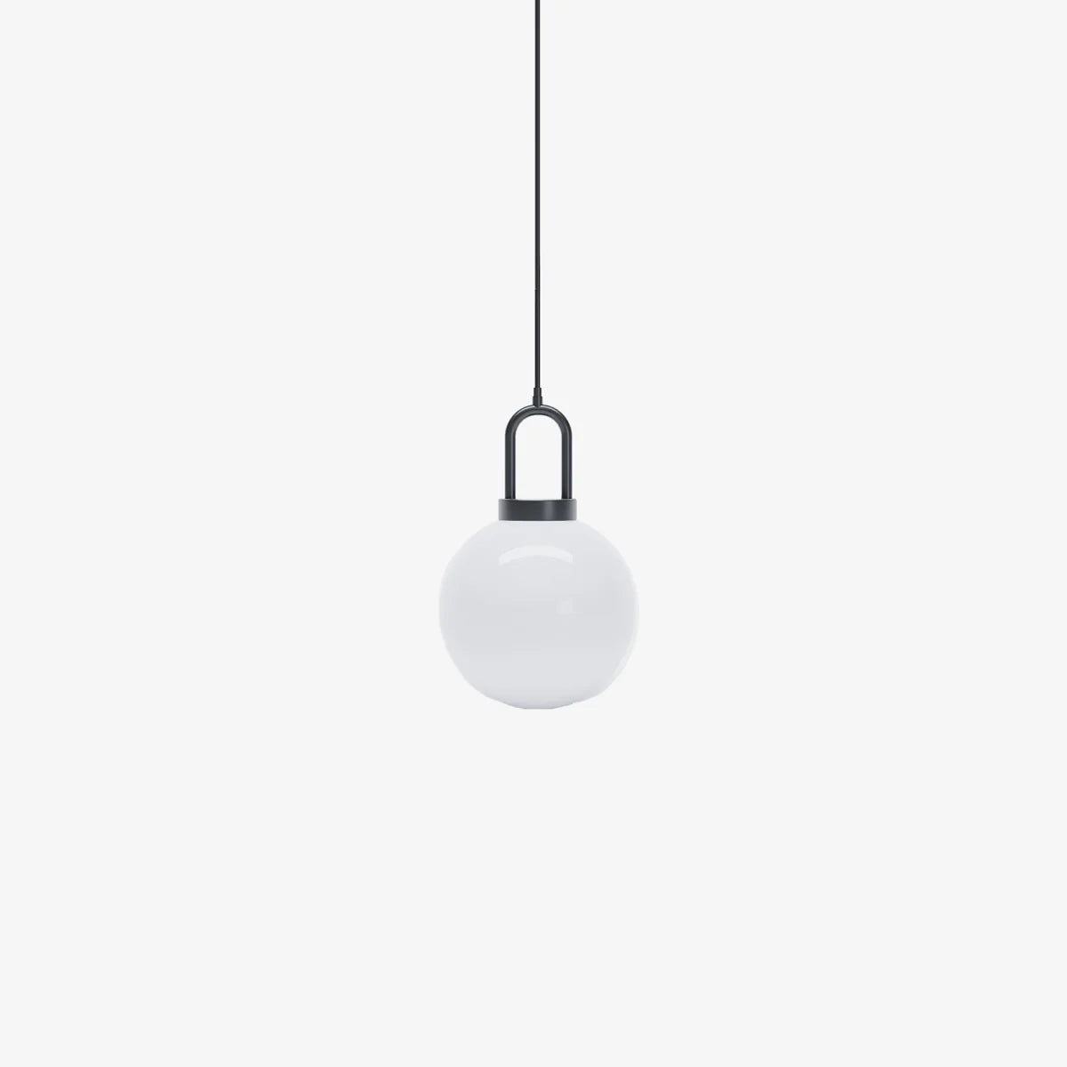 Luminaire suspension globe et m tal noir Lafayette