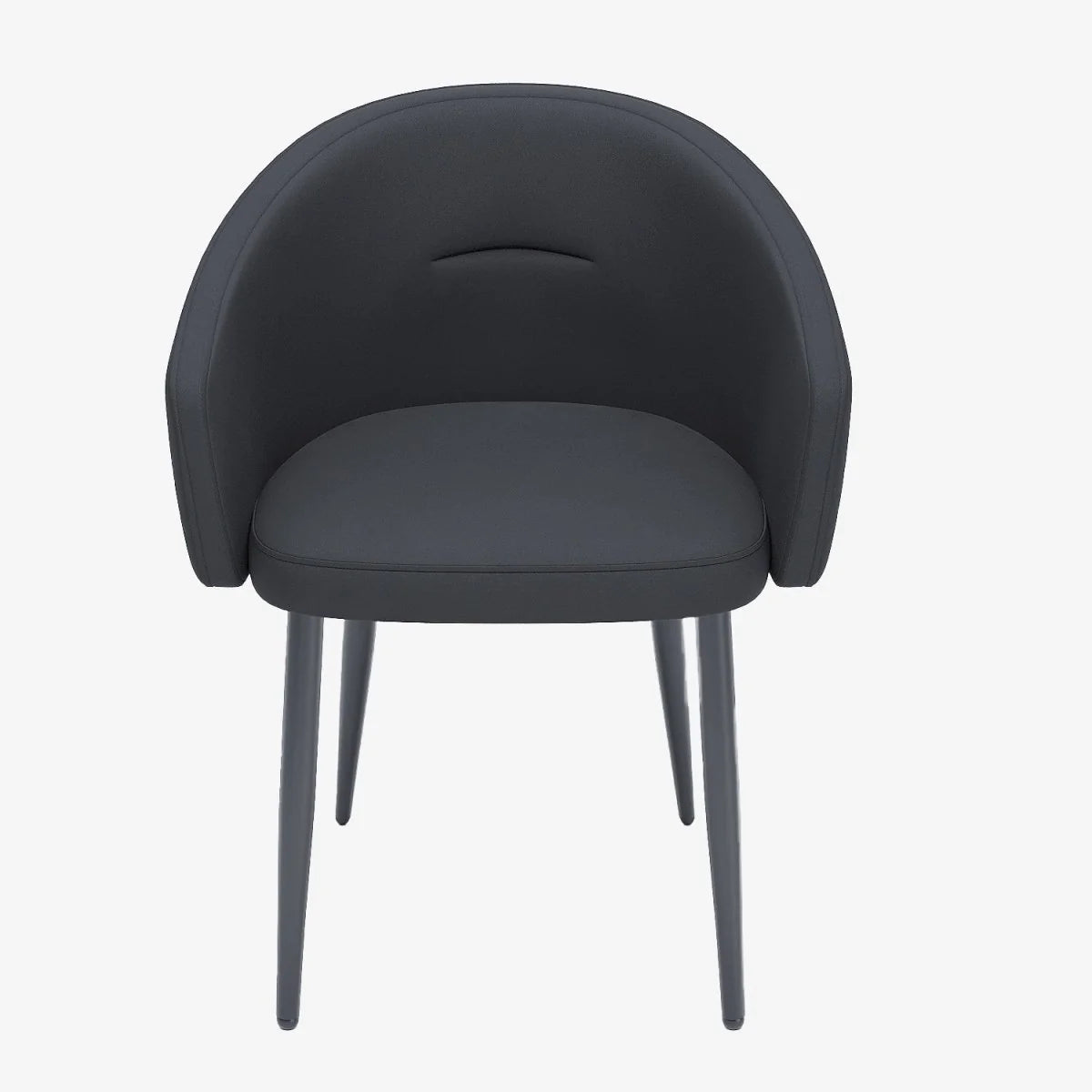 Paire de fauteuils de table design velours noir Eug nie