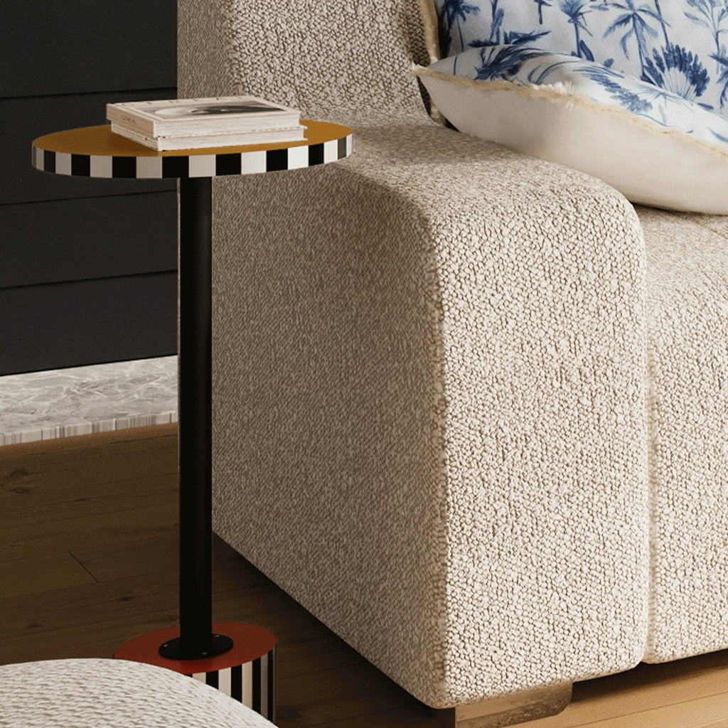 Table d appoint ronde originale jaune