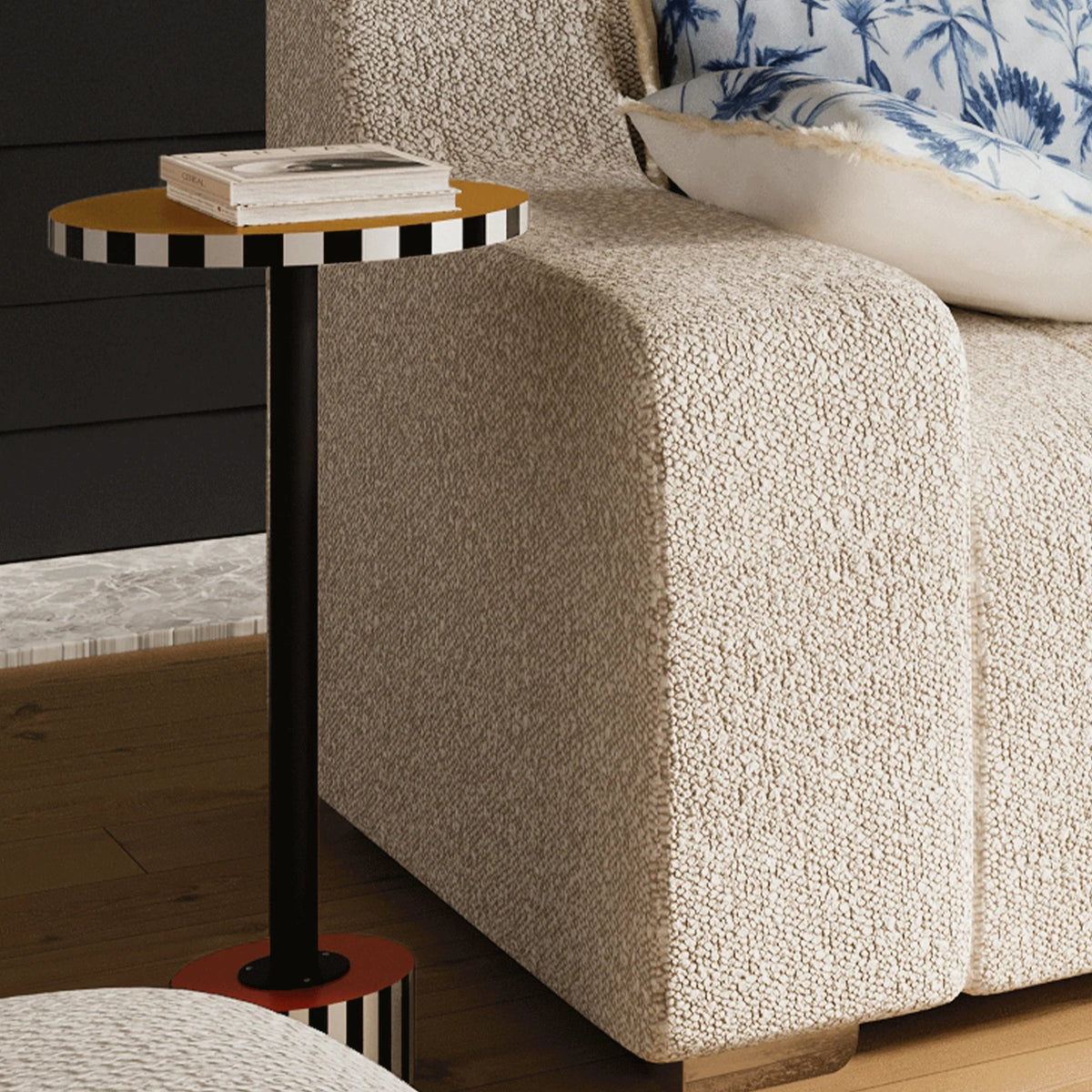 Table d appoint ronde originale jaune