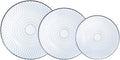 RENO Assittes 24-Piece Dinnerware Set for 6 People - 6 Flat Plates, 6 Desserts, 6 Soups, 6 Bowls - Microwave Safe - Matte Beige Enamel