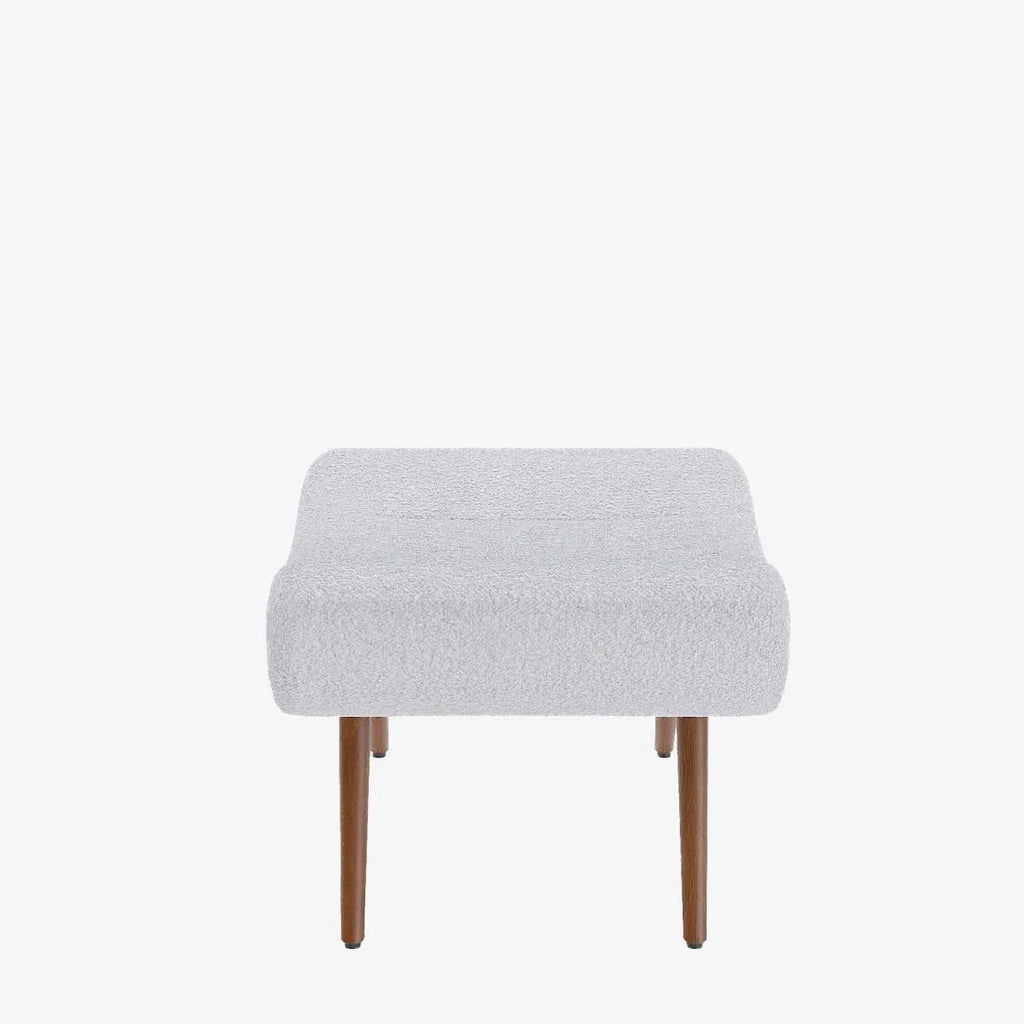 Fauteuil avec repose-pieds bouclé