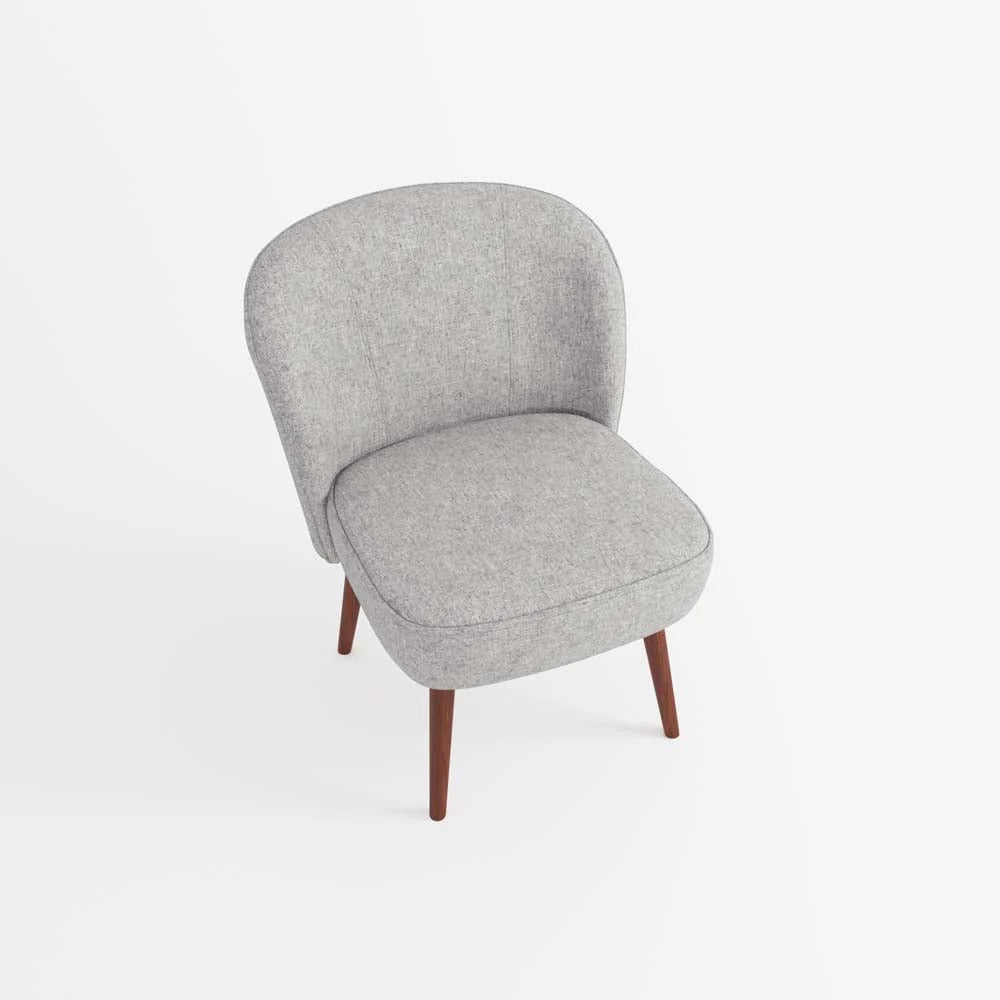 Petit fauteuil de salon en tissu gris
