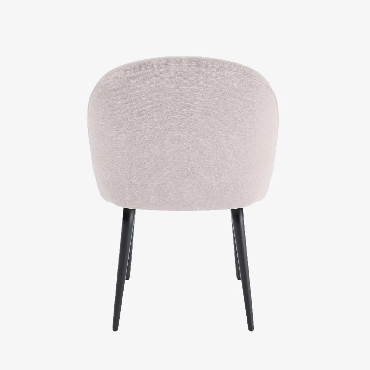 Lot de 2 chaises tissu & métal noir