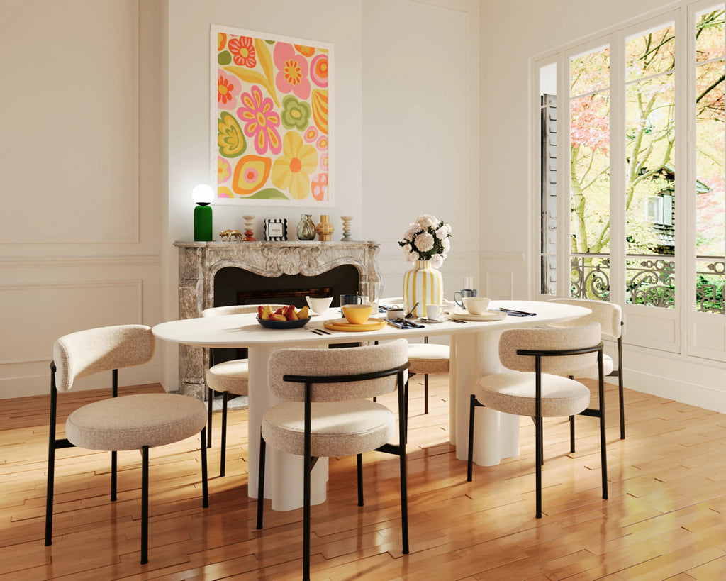 Lot de 2 chaises de salle   manger design moderne, velours cr me Julia