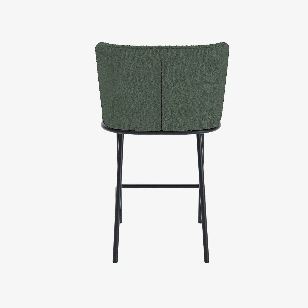 Lot de 2 tabourets de bar tissu boucl  vert C sar