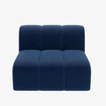Canap  modulable en velours bleu marine H l ne